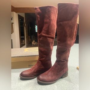 New in box - size 8 Born over the knee boots. Can be worn cuffed or uncuffed.